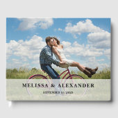 Creëer je eigen bruidegom foto bruiloft modern gastenboek (Voorkant)