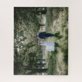 Creëer je eigen bruiloft Foto Aangepast fotocadeau Legpuzzel (Verticaal)