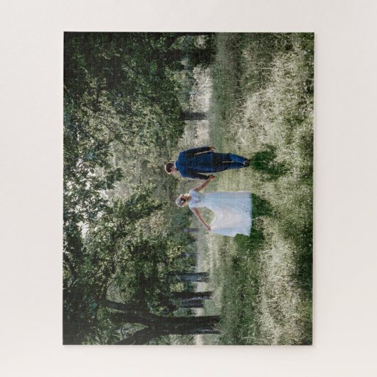 Creëer je eigen bruiloft Foto Aangepast fotocadeau Legpuzzel (Verticaal)