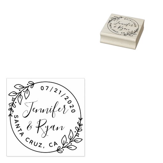 Creëer je eigen bruiloft met snoepje op de datum rubberstempel (Gestempeld)