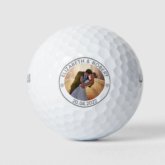 Creëer Je eigen bruiloft Persoonlijke foto Golfballen (Voorkant)