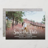 Creëer je eigen bruiloft Sparen de Datum foto Save The Date (Voorkant / Achterkant)