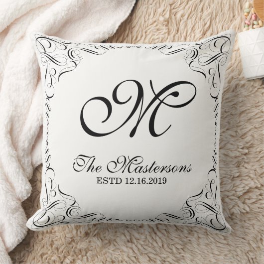 Creëer Je eigen brute bruidsmonogram Kussen (Deken)