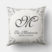 Creëer Je eigen brute bruidsmonogram Kussen (Achterkant)