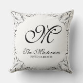 Creëer Je eigen brute bruidsmonogram Kussen (Voorkant)
