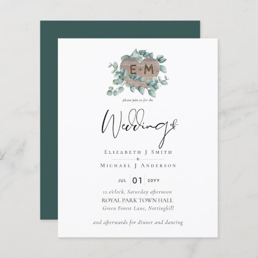 Creëer Je eigen budget voor Eucalyptus Greenery We (Voorkant / Achterkant)