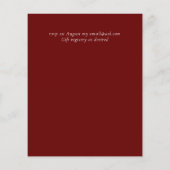 Creëer Je eigen BURGUNDY Eucalyptus Wedding Flyer (Achterkant)