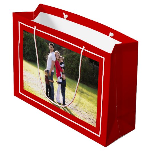 Creëer je eigen cadeautas met rode kersttasje (Achterkant Gekanteld)