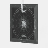 Creëer je eigen Celestial Silver Moons Tarot Glas Ornament (Voorkant links)