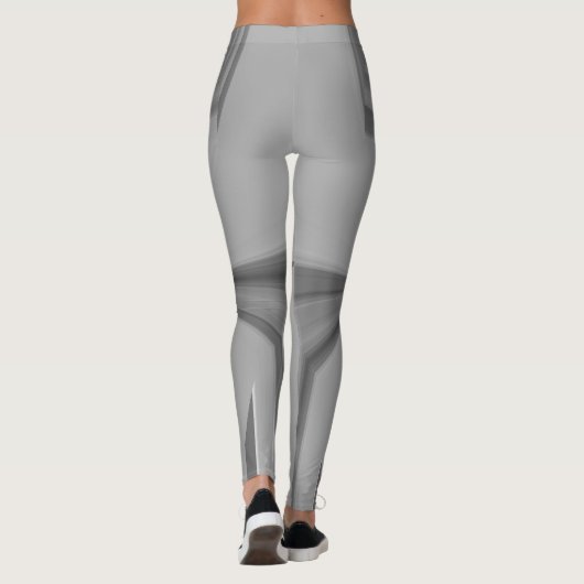 Creëer Je eigen chique asgrijs patroonkunst Leggings (Achterkant)