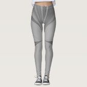 Creëer Je eigen chique asgrijs patroonkunst Leggings (Voorkant)