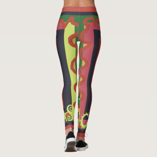Creëer je eigen Cool Hakuna Matata Happy Kerstmis Leggings (Achterkant)