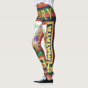 Creëer je eigen Cool Hakuna Matata Happy Kerstmis Leggings