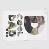 Creëer je eigen coole vader 7 brieffoto voor hem golfhanddoek (Horizontaal)