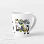 Creëer je eigen coole vader 7 brieffoto voor hem latte mok (Rechterhoek)