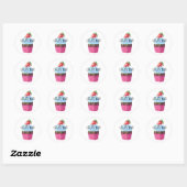 Creëer Je eigen cupcake Classic Ronde Sticker (Vel)