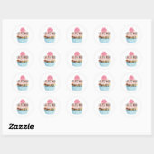 Creëer Je eigen cupcake Ronde Sticker (Vel)