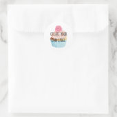 Creëer Je eigen cupcake Ronde Sticker (Tas)
