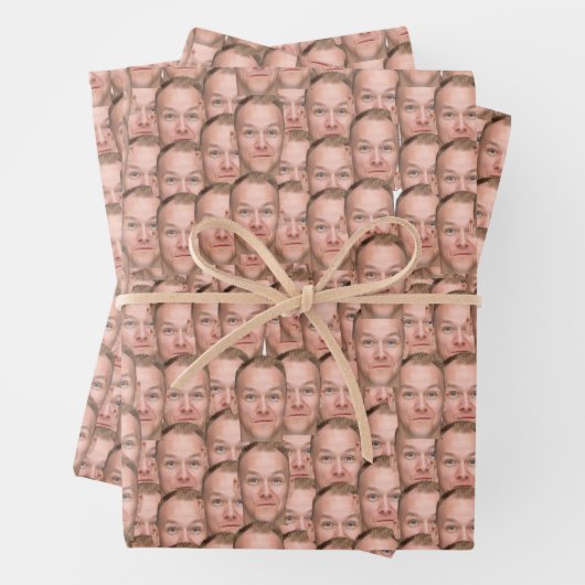 Creëer je eigen Custom Face foto grappig Inpakpapier Vel (In situ)