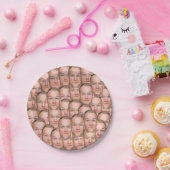 Creëer je eigen Custom Funny Selfie Face Foto Papieren Bordje (Feest)