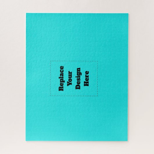 Creëer je eigen cyaan legpuzzel (Verticaal)