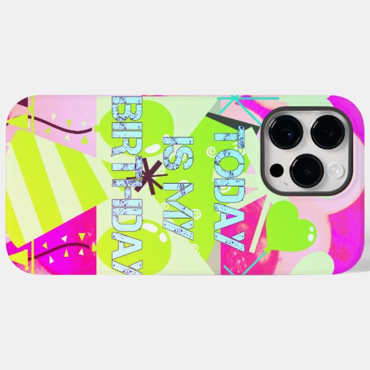 Creëer Je eigen dag is mijn geboortedag Case-Mate iPhone Case (Achterkant (horizontaal))