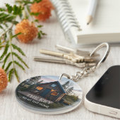 Creëer je eigen De sleutel tot mijn kleine huisfot Sleutelhanger (Voorkant Rechts)