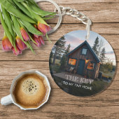 Creëer je eigen De sleutel tot mijn kleine huisfot Sleutelhanger