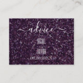 Creëer je eigen diep Paarse glitter Advieskaart (Voorkant)