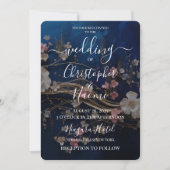 Creëer je eigen diepblauwe verstrooide bloemen kaart (Voorkant)