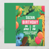 Creëer je eigen dierentuindieren op zondag kaart (Voorkant / Achterkant)