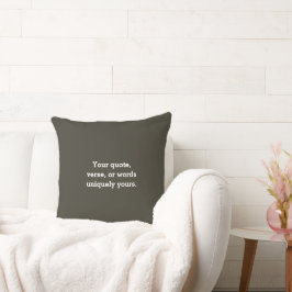Creëer Je Eigen Donker Olijf Taupe Minimalistische Kussen