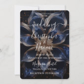 Creëer Je eigen donkerblauwe juwelenbloem Kaart (Voorkant)