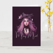 Creëer Je eigen donkere Paarse heks Kaart (Gele Bloem)