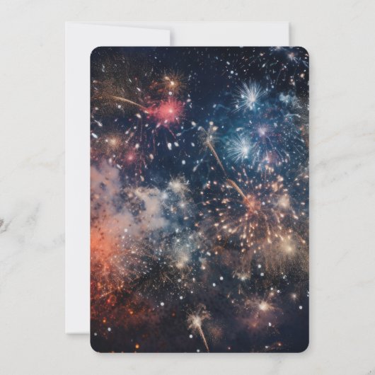 Creëer je eigen donkerkleurige vuurwerk kaart (Achterkant)