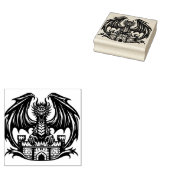 Creëer je eigen drakenkasteelbewaker rubberstempel (Gestempeld)