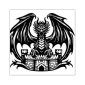 Creëer je eigen drakenkasteelbewaker rubberstempel (Afrduk)