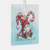 Creëer Je eigen dromerige pepermunt kerstgnoom Glas Ornament (Voorkant Rechts)