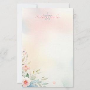 Creëer Je Eigen Dromerige Roze Wilde Bloemen Briefpapier
