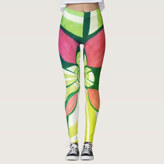 Creëer je eigen, eenvoudige, kleurrijke, grappige  leggings (Voorkant)