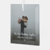 Creëer je eigen eerste kerstfeest met foto glas ornament (Voorkant links)