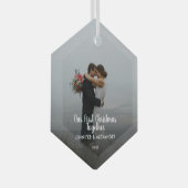 Creëer je eigen eerste kerstfeest met foto glas ornament (Voorkant Rechts)