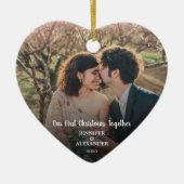 Creëer je eigen eerste kerstfeest met foto keramisch ornament (Voorkant)