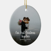 Creëer je eigen eerste kerstfeest met foto keramisch ornament (Rechts)