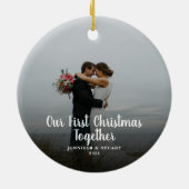 Creëer je eigen eerste kerstfeest met foto keramisch ornament (Achterkant)