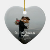 Creëer je eigen eerste kerstfeest met foto keramisch ornament (Achterkant)