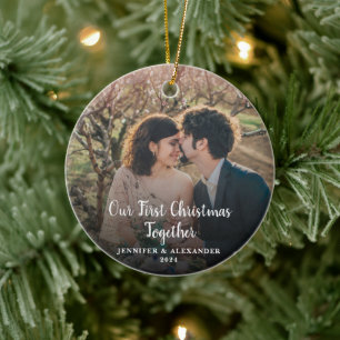 Creëer je eigen eerste kerstfeest met foto keramisch ornament