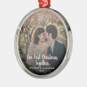 Creëer je eigen eerste kerstfeest met foto metalen ornament (Links)