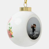 Creëer je eigen eerste kerstfeest samen foto keramische bal ornament (Links)