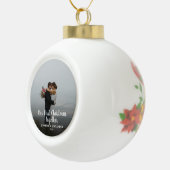 Creëer je eigen eerste kerstfeest samen foto keramische bal ornament (Rechts)